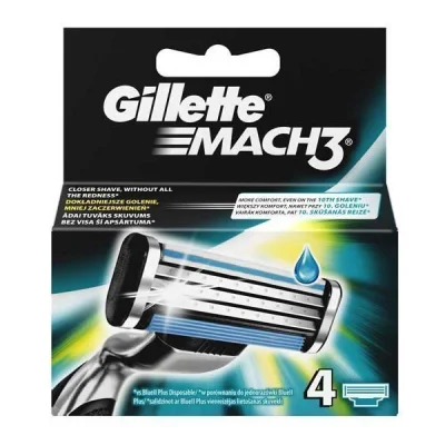 GILLETTE RAZOR REPLACEMENTS 4pcs MACH 3