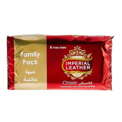 IMPERIAL LEATHER Classic soap bars 6x125g Family Pack