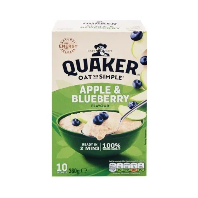 oats QUAKER 360g (10 sachets) - apple & blueberry flavour