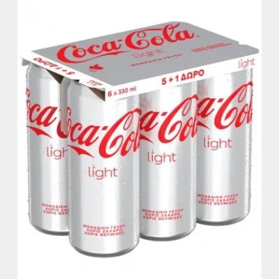 COCA COLA LIGHT BOX 330ml (5+1 FREE)
