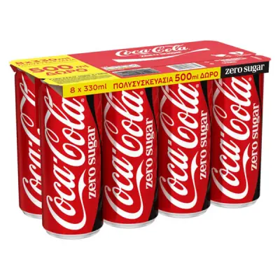 COCA COLA ZERO 8x330ml 500ml FREE