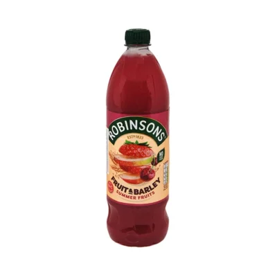 ROBINSONS squash summer fruits barley 1L (No Added Sugar)