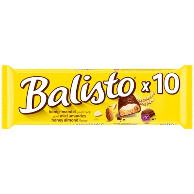 BALISTO Honey and Almond Chocolate Bars 10x18.5g