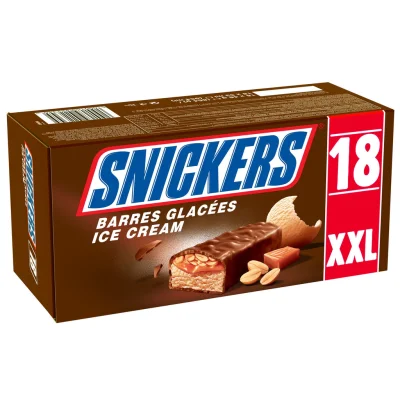 SNICKERS Ice cream bars peanut caramel 18 x 48 g