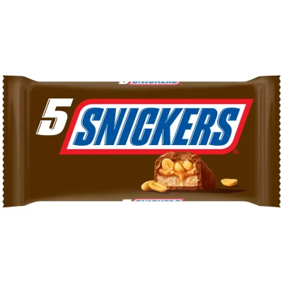 SNICKERS Chocolate bars with roasted peanuts and caramel 5x50g