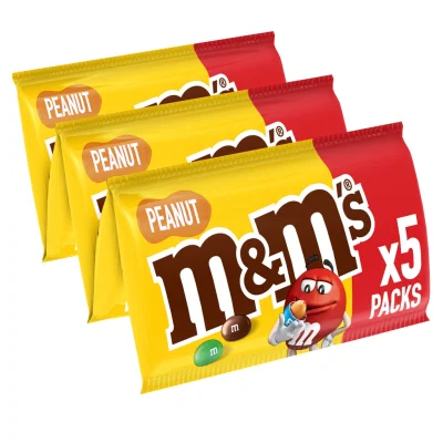 M&M'S Peanut chocolate candies 5 pouches 225g