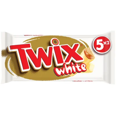 TWIX White white chocolate biscuit bars with caramel 230g