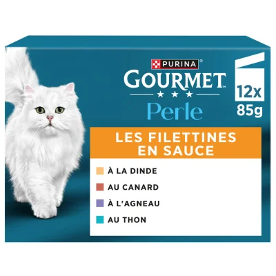GOURMET Perle Les Filettines in sauce meat and fish cat food 12 x 85 g