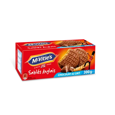 MC VITIE'S English shortbread biscuits coated with milk chocolate 300 g