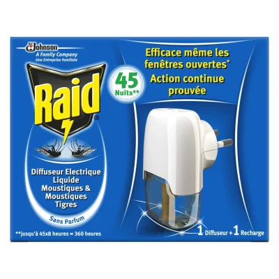 RAID Electric Mosquito and Tiger Mosquito Diffuser 45 nights 27 ml