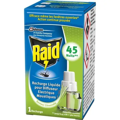 RAID Liquid Refill Lemon for Electric Diffuser 45 Nights