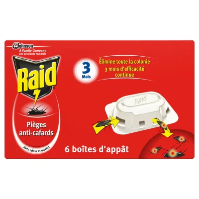 RAID Cockroach Killer Odourless and Discreet, box of 6 traps