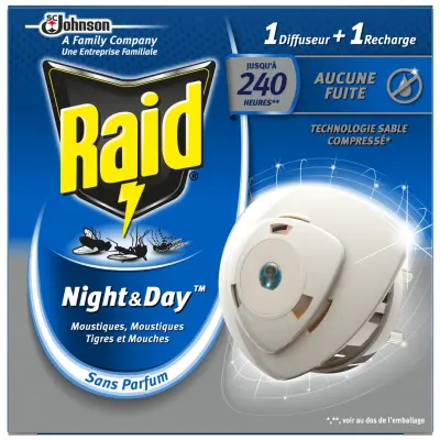 RAID Night & Day electric mosquito & fly diffuser 1 unit