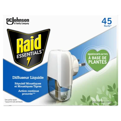 RAID Essentials electric liquid mosquito and tiger mosquito repellent diffuser 32 ml