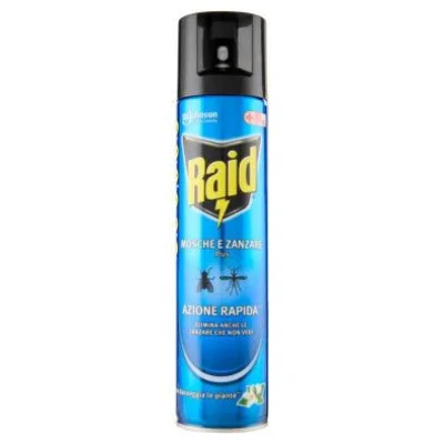Raid Insetticida Spray Contro Mosche e Zanzare Ml.400