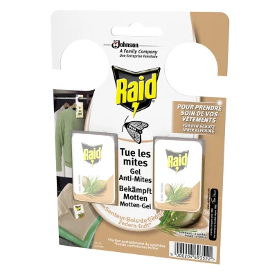 RAID Wardrobe Anti-Moth Gel Cedarwood Scent 2 sticks of 3 g