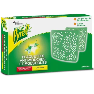PYREL 2 Plaquettes Mouche/Moustique