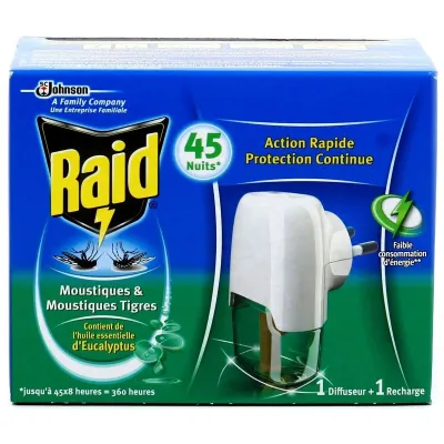 RAID Electric Liquid Diffuser 45 Nights Eucalyptus