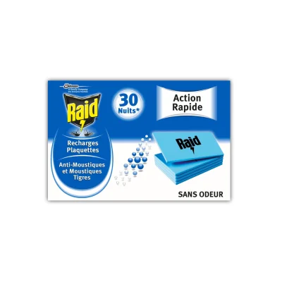 RAID Mosquito repellent refill pads, box of 30 refills