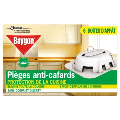 BAYGON Cockroach Killer Kitchen Protection Odorless and Discreet 6 Traps