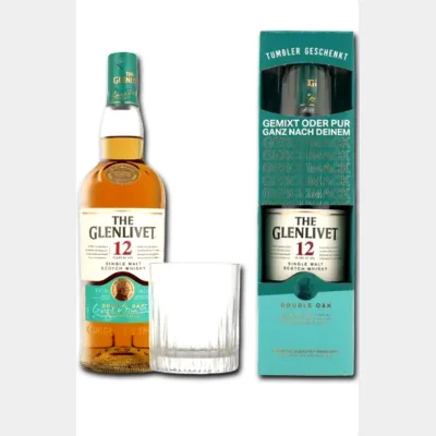 The Glenlivet 12 Years Double Oak + Glass gift pack 40% 70cl