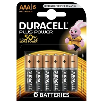 DURACELL Plus Power AAA Alkaline Batteries X6