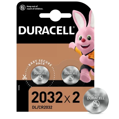 DURACELL Button Batteries CR2032 3V x2