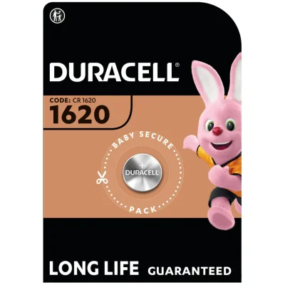 DURACELL Lithium Coin Batteries CR1620 3V (1 unit)