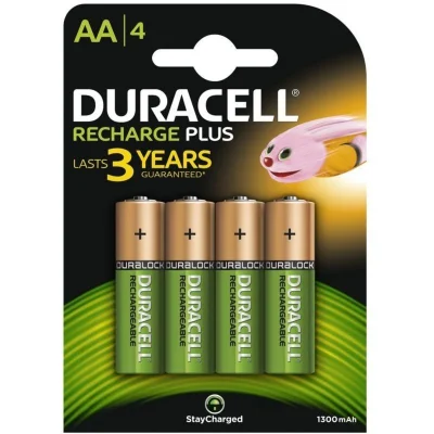 DURACELL Rechargeable Battery 1300mAh HR6 AA x4
