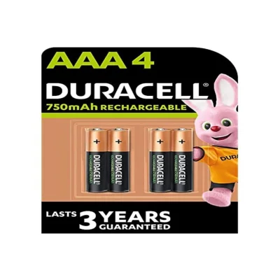 DURACELL Pack of 4 rechargeable batteries AAA 1.2V 750 mAh (R03)