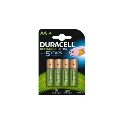 DURACELL Rechargeable Batteries AA 2500 mAh, 4 batteries