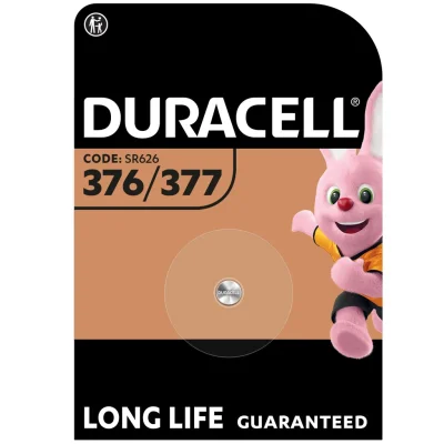 DURACELL Silver Oxide Special Batteries 1.55V (SR66 / SR626 / V377 / V376 / SR626W / SR626SW), 1 battery 377/376