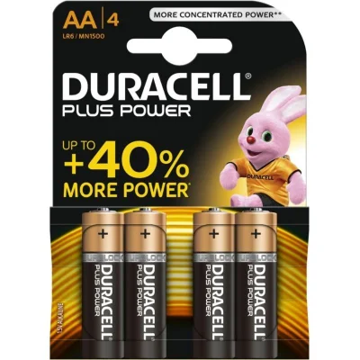 DURACELL Plus Power AA Batteries 4 N