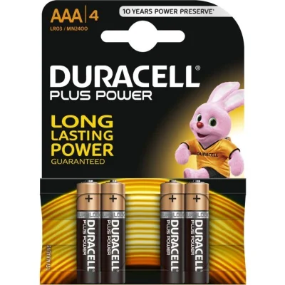 DURACELL Plus Power AAA Batteries 4 pack