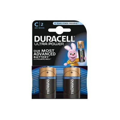 DURACELL Ultra Power Alkaline Battery LR14 C 2 Pack