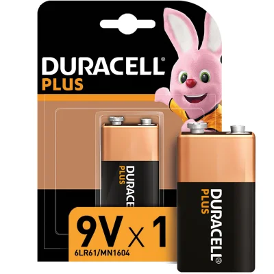 DURACELL Alkaline Battery 6LR61 9V Plus Power 1 Unit
