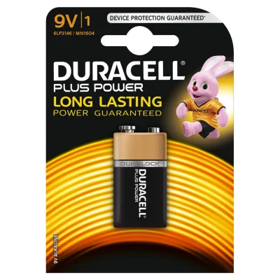 DURACELL Plus Power Single-Use 9V Alkaline Battery