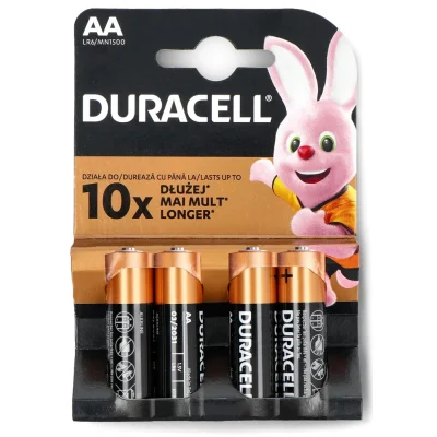 Duracell AA Basic Batteries 4 Pack