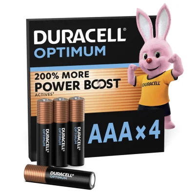 DURACELL Optimum AAA Batteries 4 pack