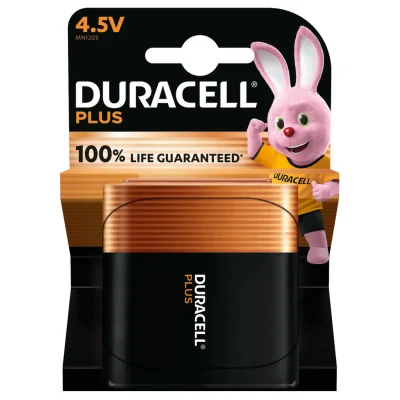 DURACELL Plus 4.5V Batteries, 3LR12, single unit