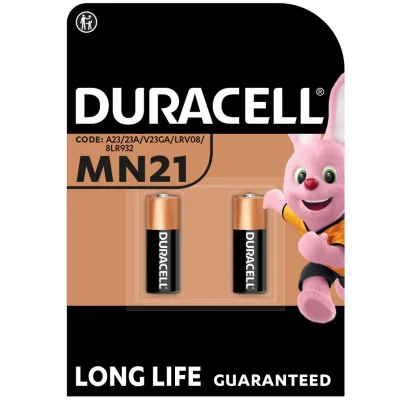 DURACELL Special Alkaline Batteries MN21 12V (A23) - Pack of 2