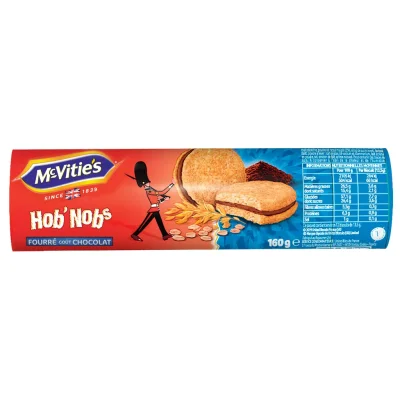 MC VITIE'S Hobnobs chocolate cream biscuits 160 g
