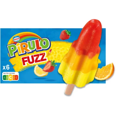 NESTLE Pirulo Fuzz fruit juice ice lollies 6 pieces 58 g