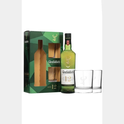 Glenfiddich 12 Years + 2 Glasses 40% 70cl