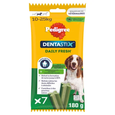 PEDIGREE Dentastix Fresh Dental Chews for Medium Dogs, 7-stick pack