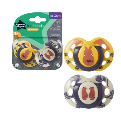 TOMMEE TIPPEE Funfriends Soothers 18-36 months pack of 2