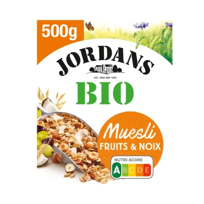 JORDANS Organic Cereal Muesli with Fruit and Nuts No Added Sugar 500 g