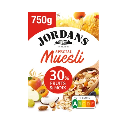 JORDANS Amandine Muesli, Wheat and Barley 30% Fruit and Nut 750 g