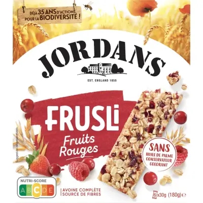 JORDANS Oat and Red Fruit Cereal Bars 6x30g