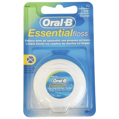 Oral B dental floss 50 m. Essential mint floss.